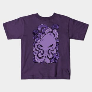 Octopus Squid Kraken Cthulhu Sea Creature - Ultra Violet Purple Kids T-Shirt